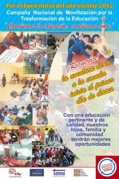 Actividades de TAREA en territorios – Año 2012