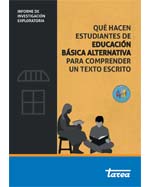 Libro de Qué hacen estudiantes de Educación Básica Alternativa (EBA) para comprender un texto escrito